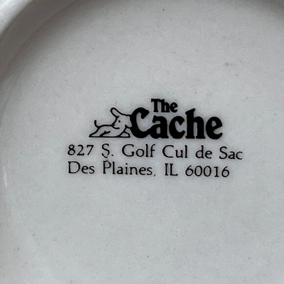 Vintage The Cache Boxer Mug Boxing Puppies Dog Coffee Cup 10 oz Cream Black HTF - Picture 10 of 11